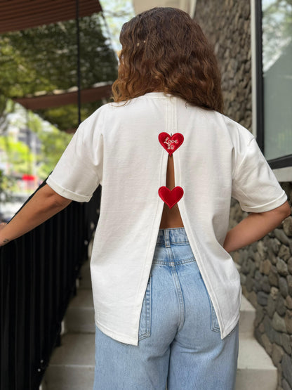 Camiseta Love Back crudo