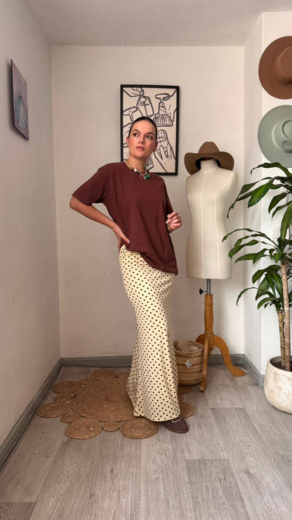Falda Lunares tipo lápiz