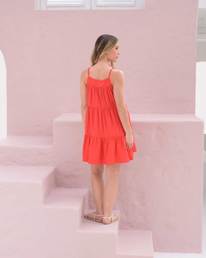 Vestido Alexa Plane red