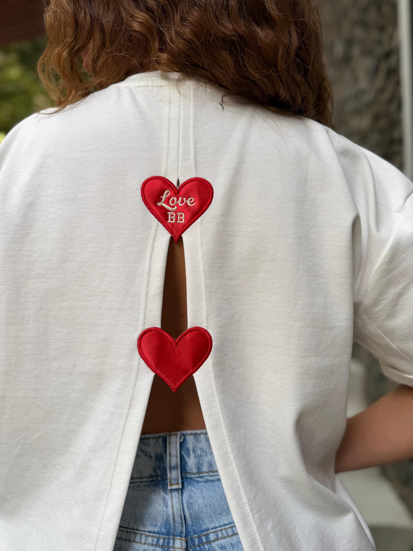 Camiseta Love Back crudo