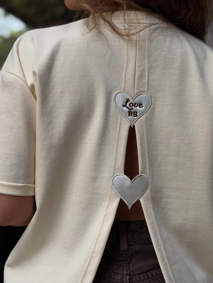 Camiseta Love back amarilla