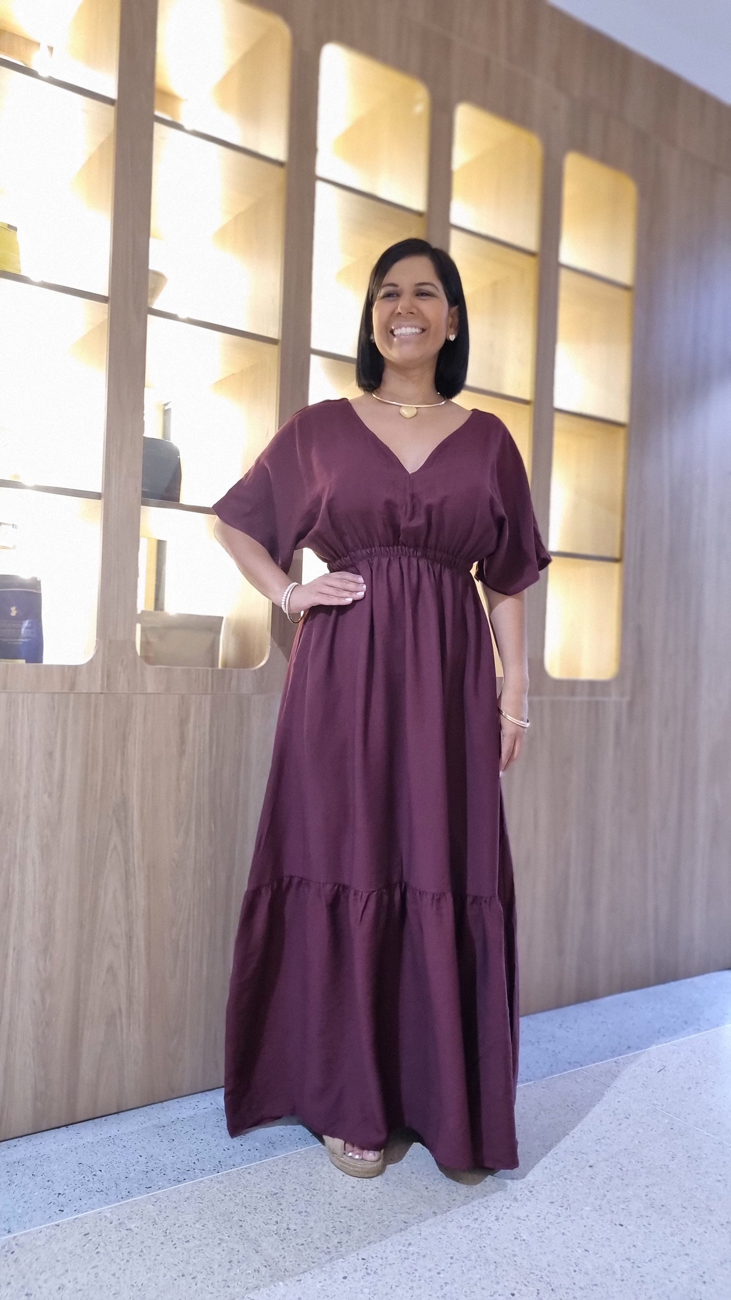 Vestido Elodia Vinotinto