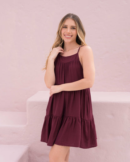 Vestido Alexa Plane Uva