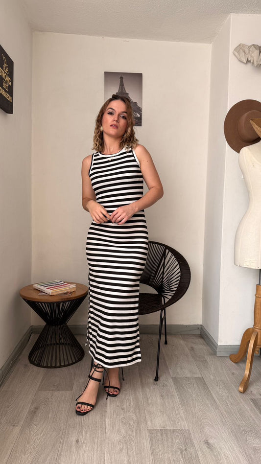 Vestido Isa Rib negro