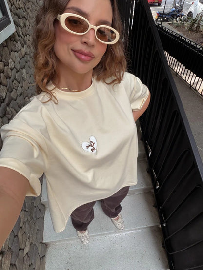 Camiseta Love back amarilla