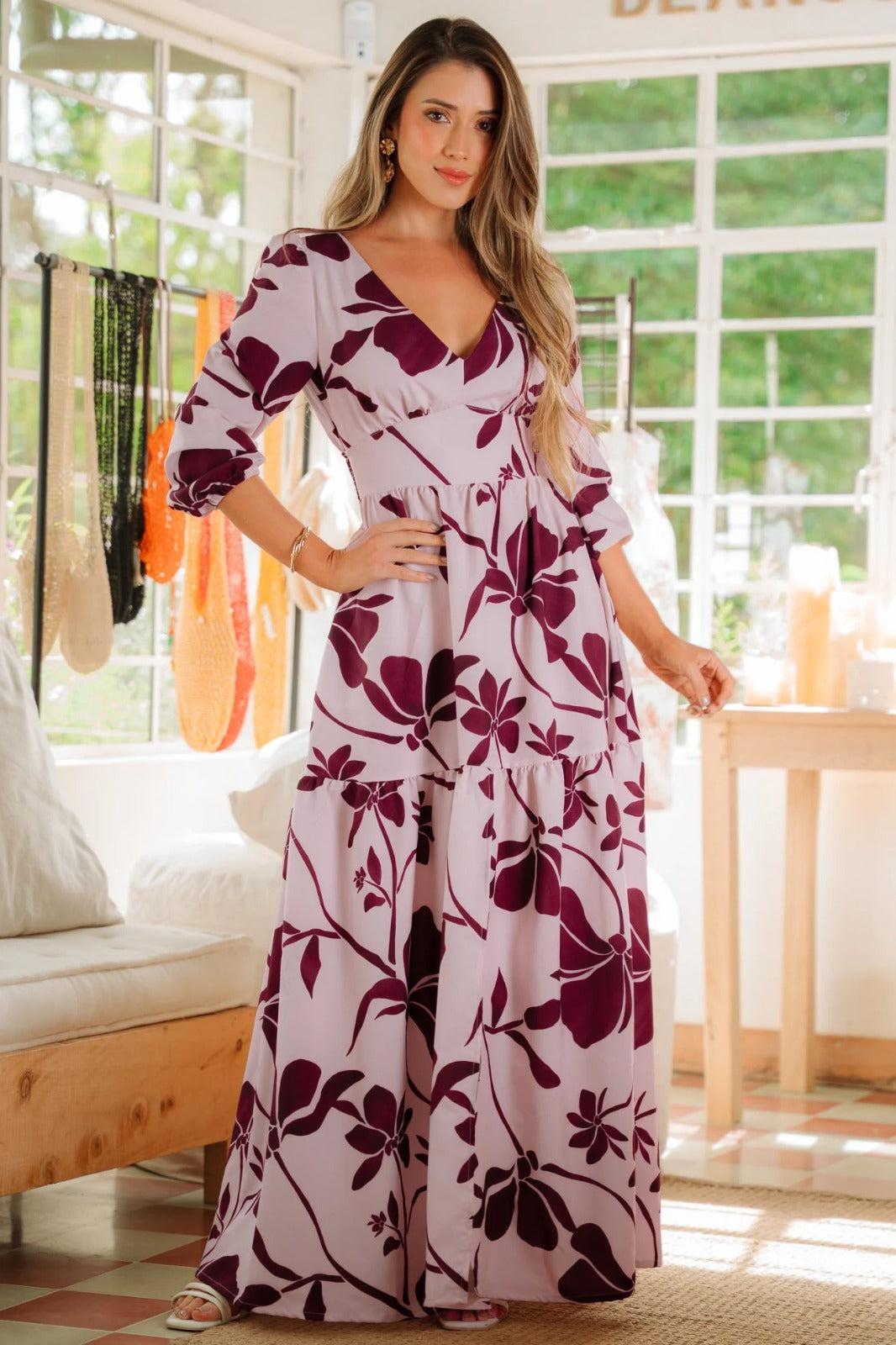 Vestido Mérida wine