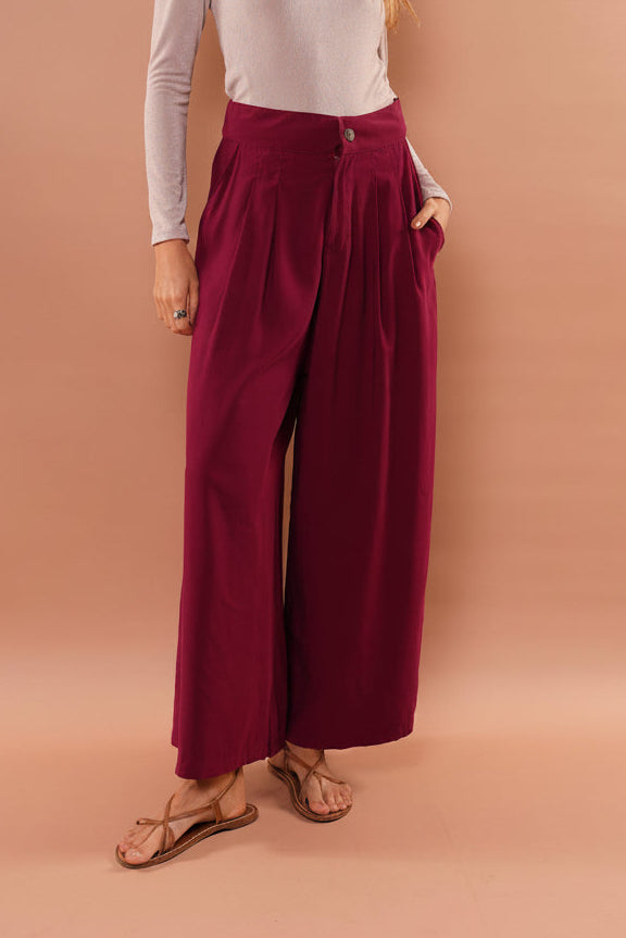 Pantalón Fenicia burgundy