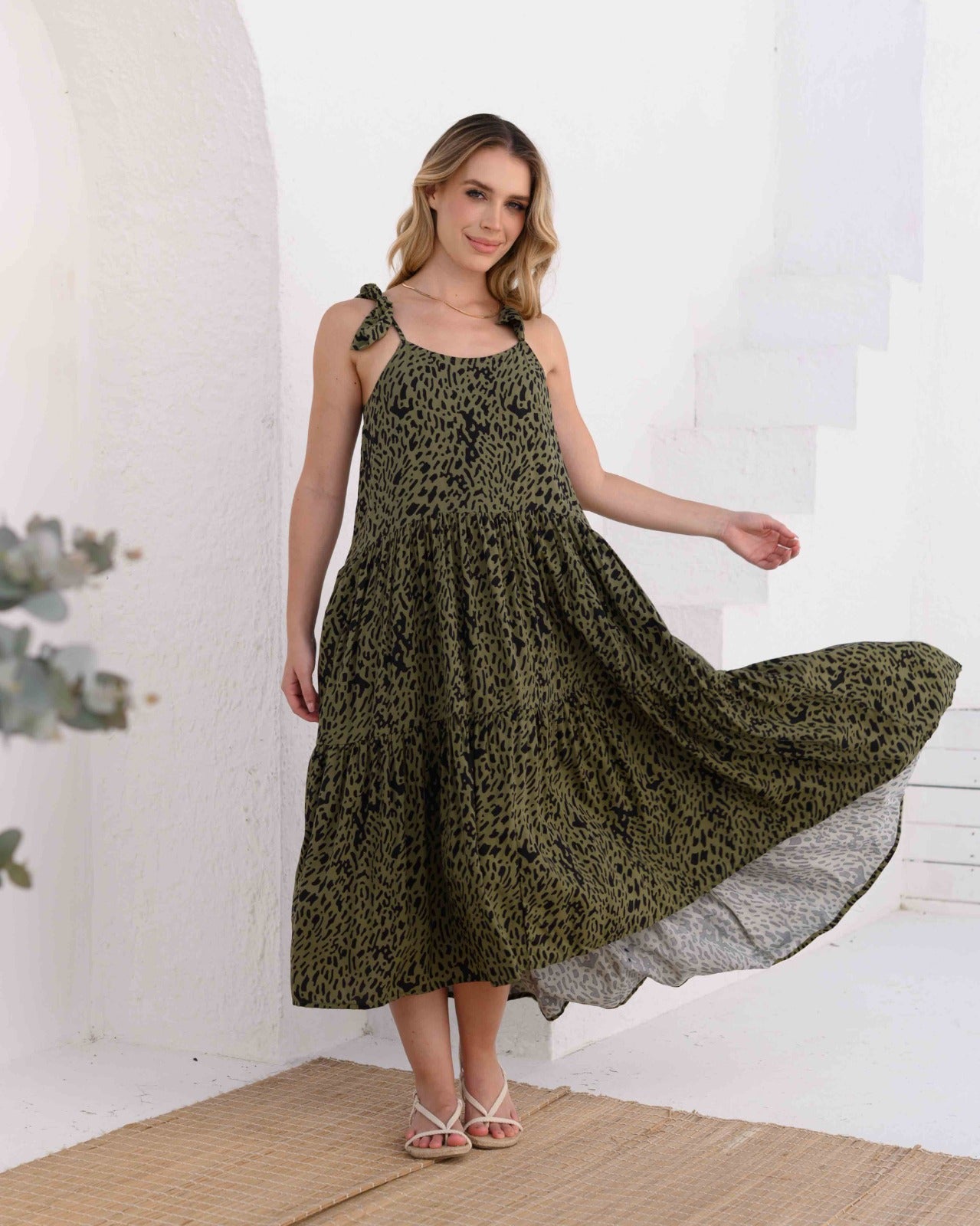 Vestido March print verde