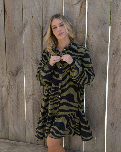 Vestido Yasmín Africa verde