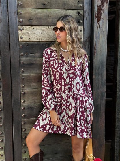 Vestido Andre vinotinto