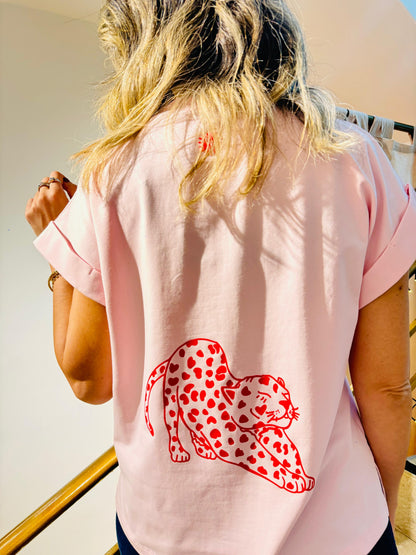 Blusa Jaguar rosada