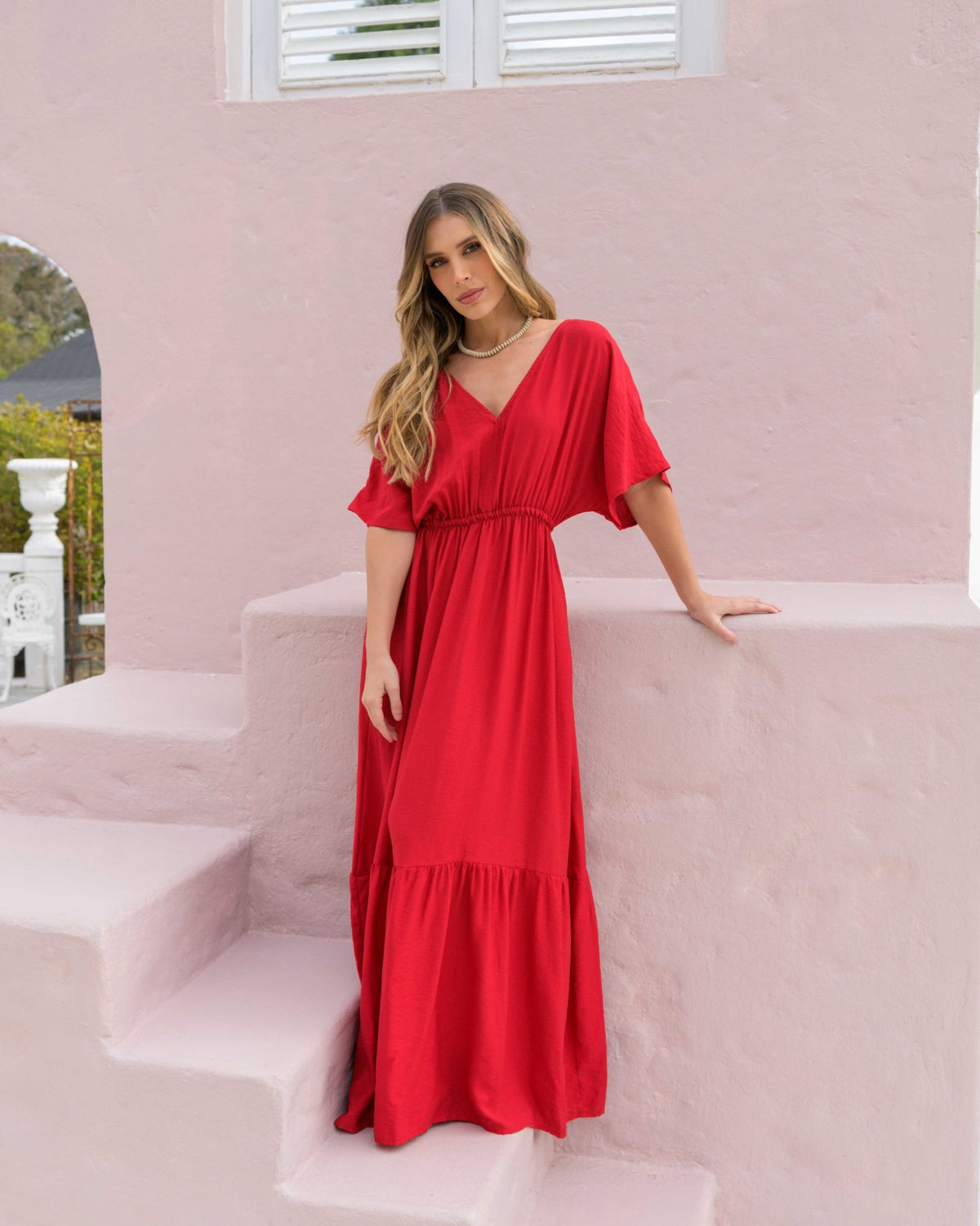 Vestido Elodia Plane red