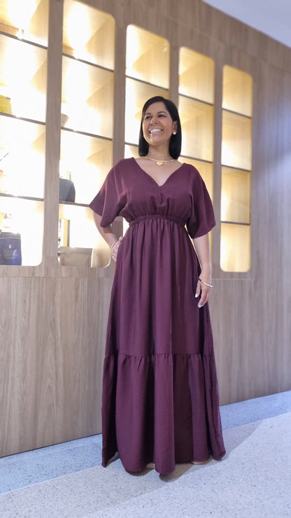 Vestido Elodia Vinotinto