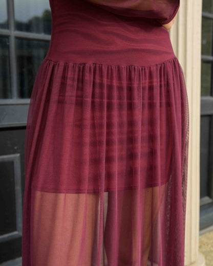 Vestido Iris Plane Vino
