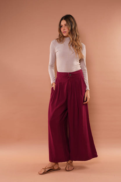 Pantalón Fenicia burgundy