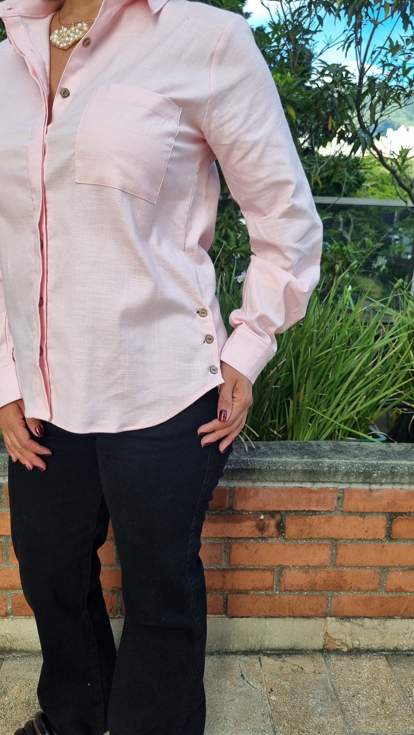 Camisa Boston rosada