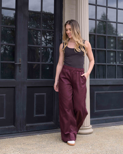 Pantalón Cande Plane Vino