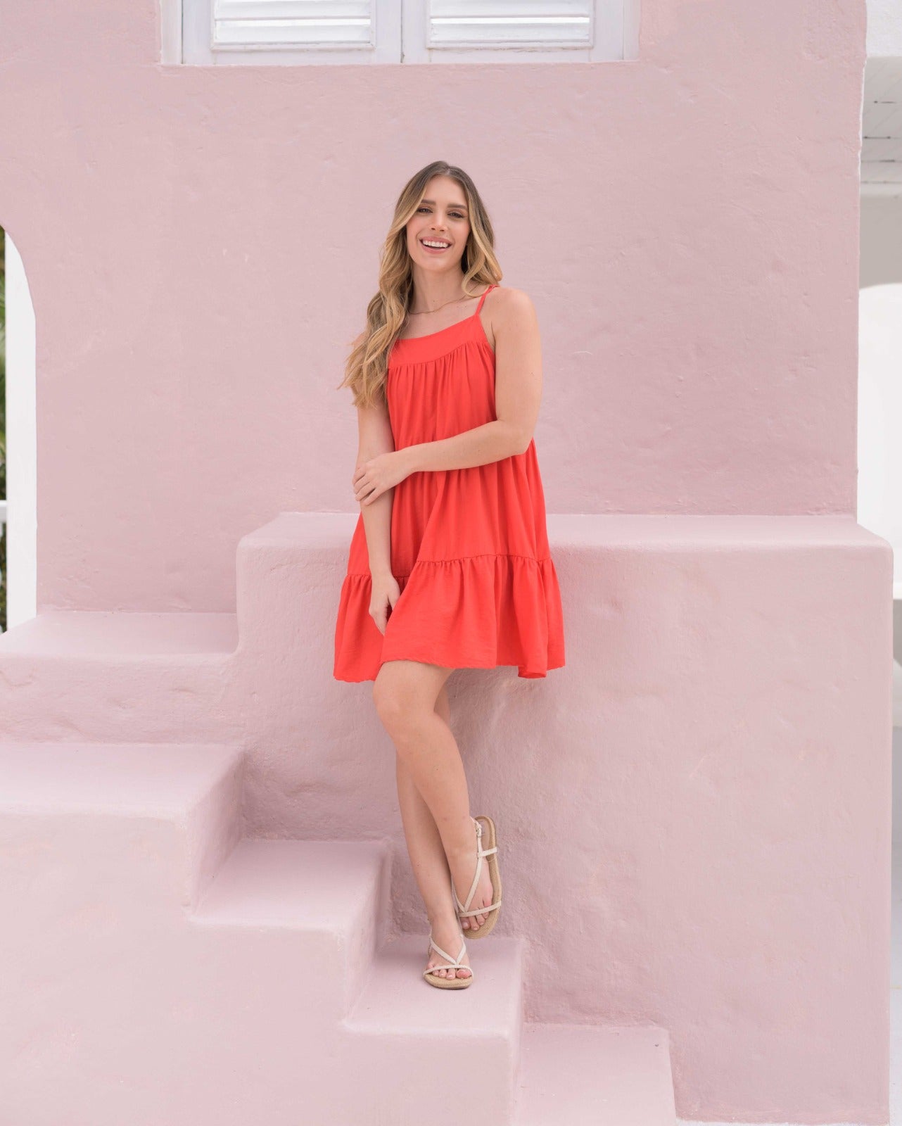 Vestido Alexa Plane red