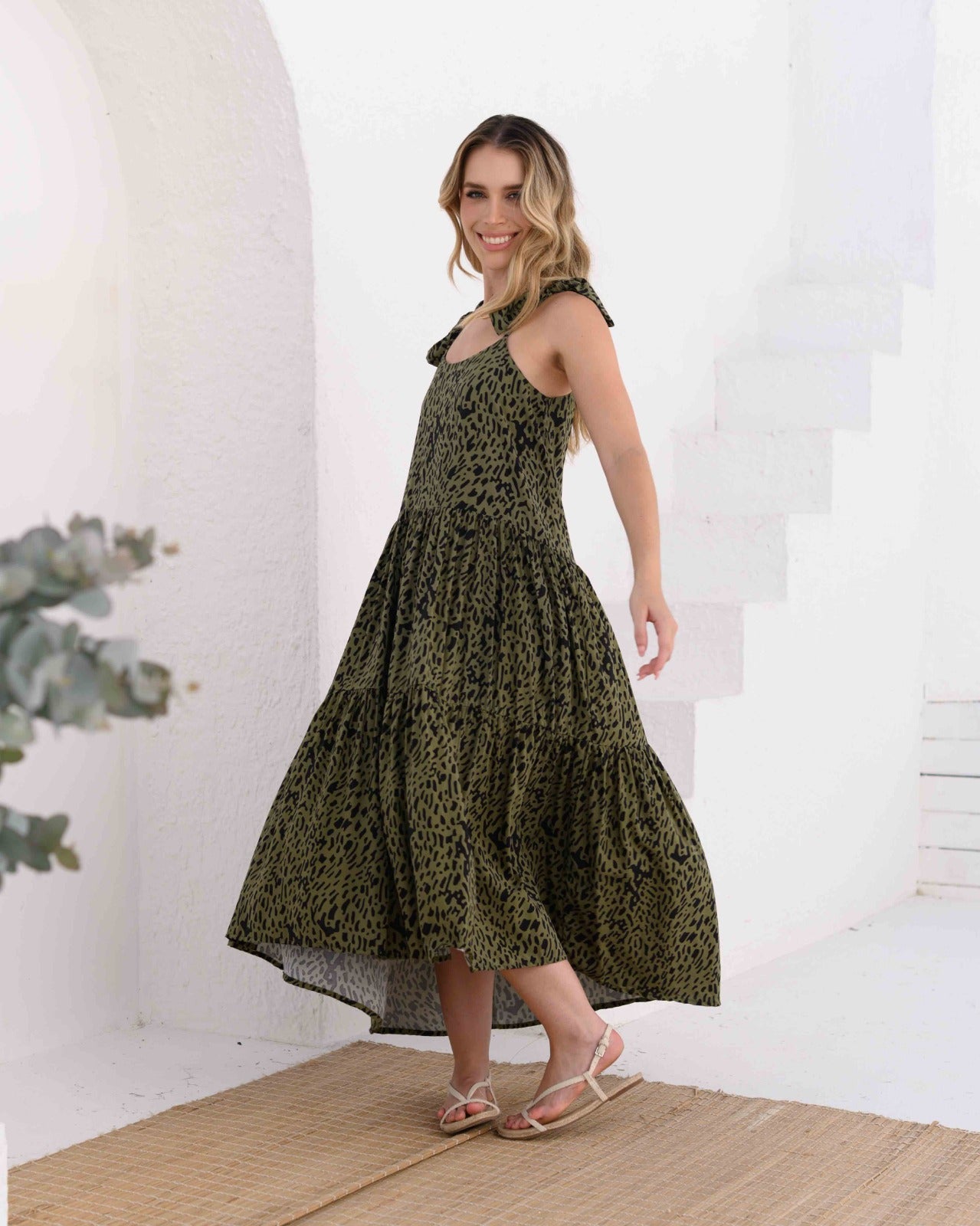 Vestido March print verde
