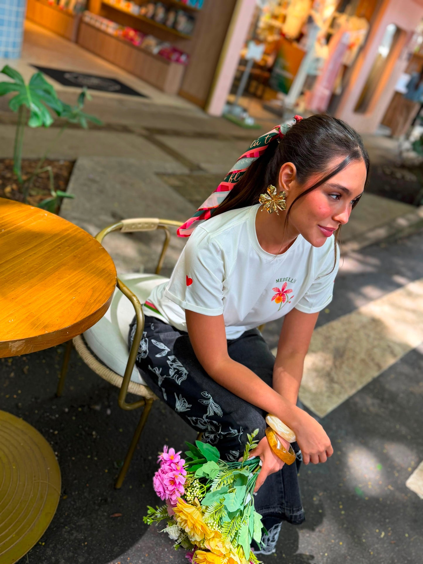 Camiseta Orquídea Blanca