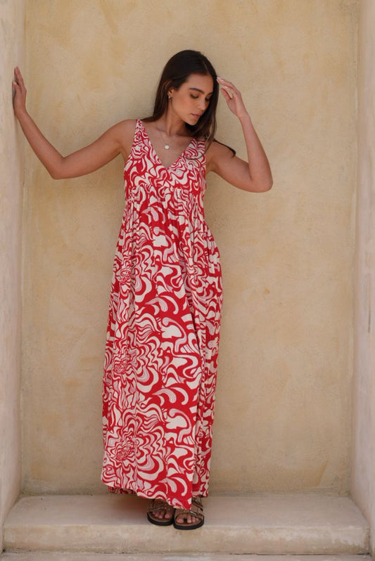 Vestido Paradisia rojo