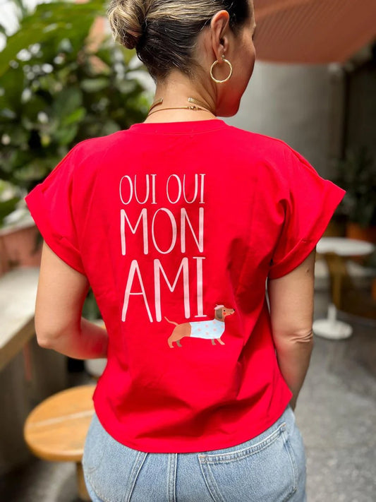 Camiseta Oui roja