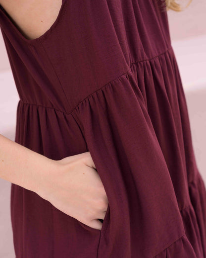 Vestido Alexa Plane Uva