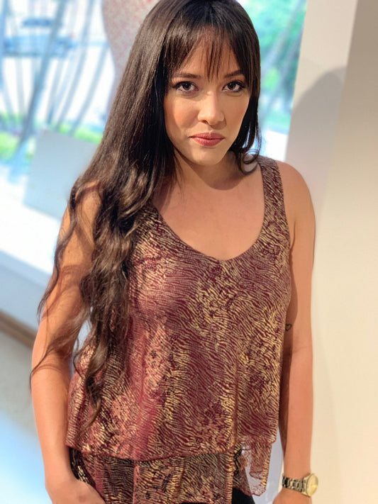 Blusa Amazonía vinotinto