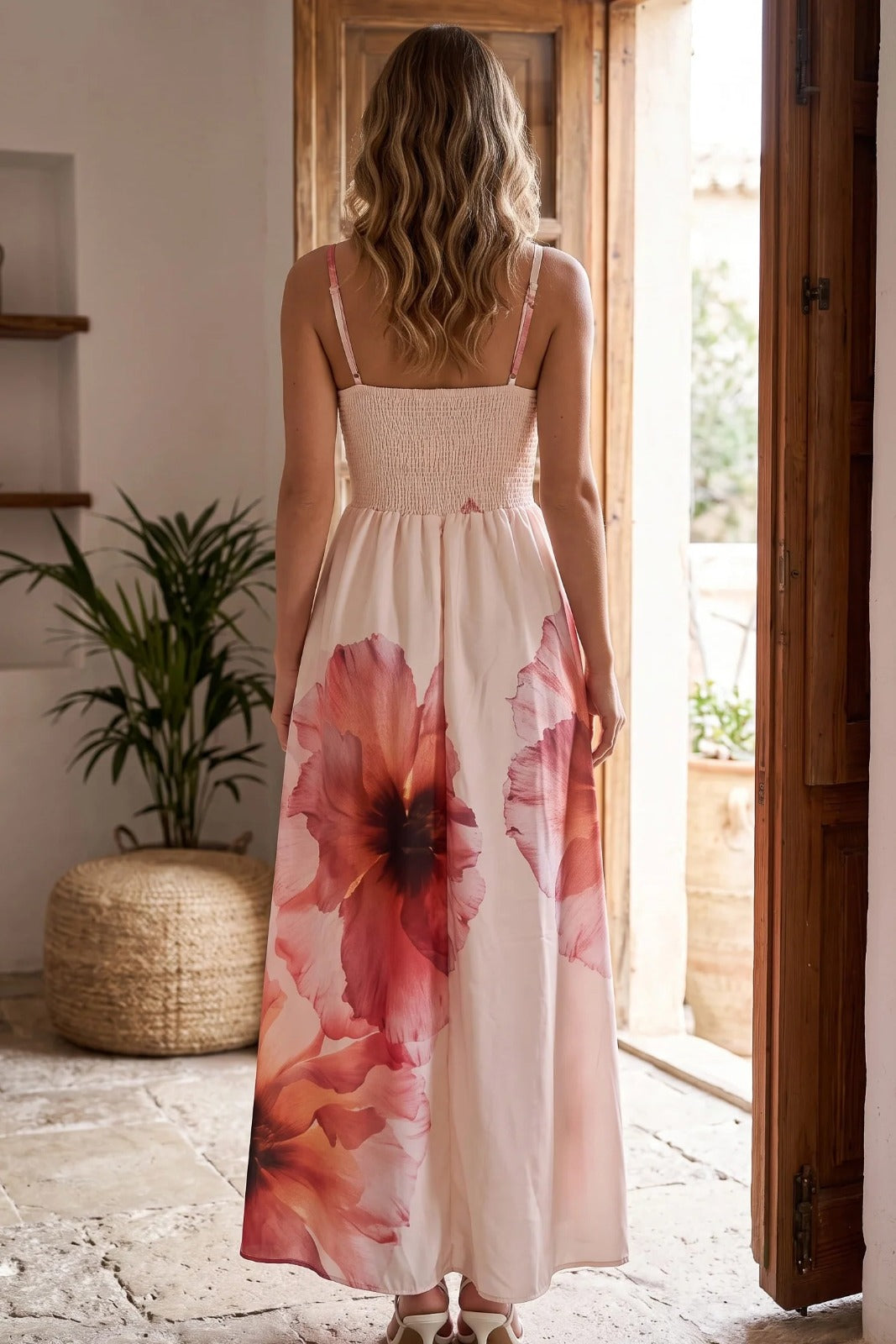 Vestido Largo Sirena Salmón