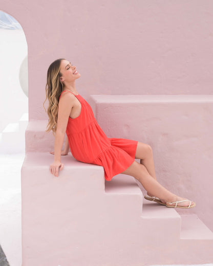 Vestido Alexa Plane red