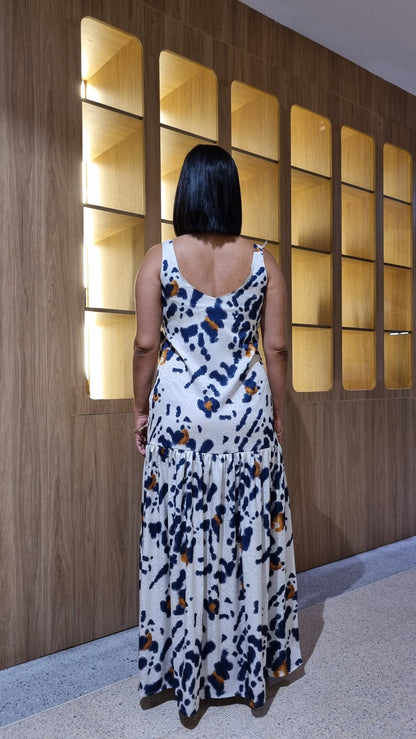 Vestido Marcia Print azul