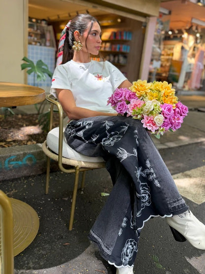 Camiseta Orquídea Blanca