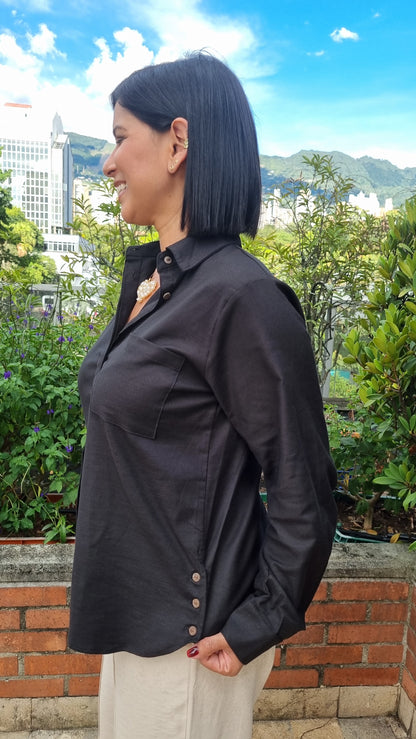 Camisa Boston negra