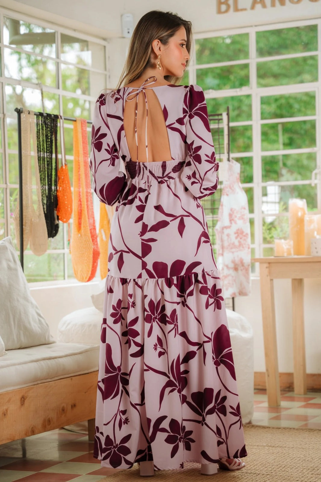 Vestido Mérida wine