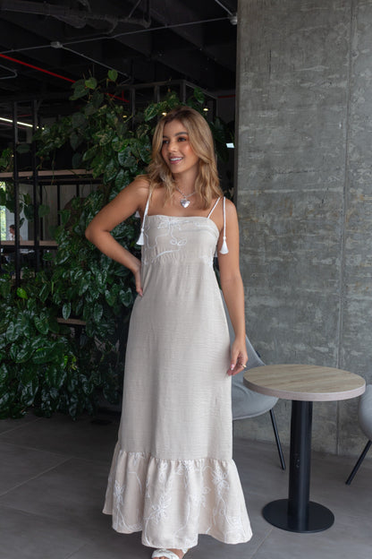 Vestido Vallarta beige