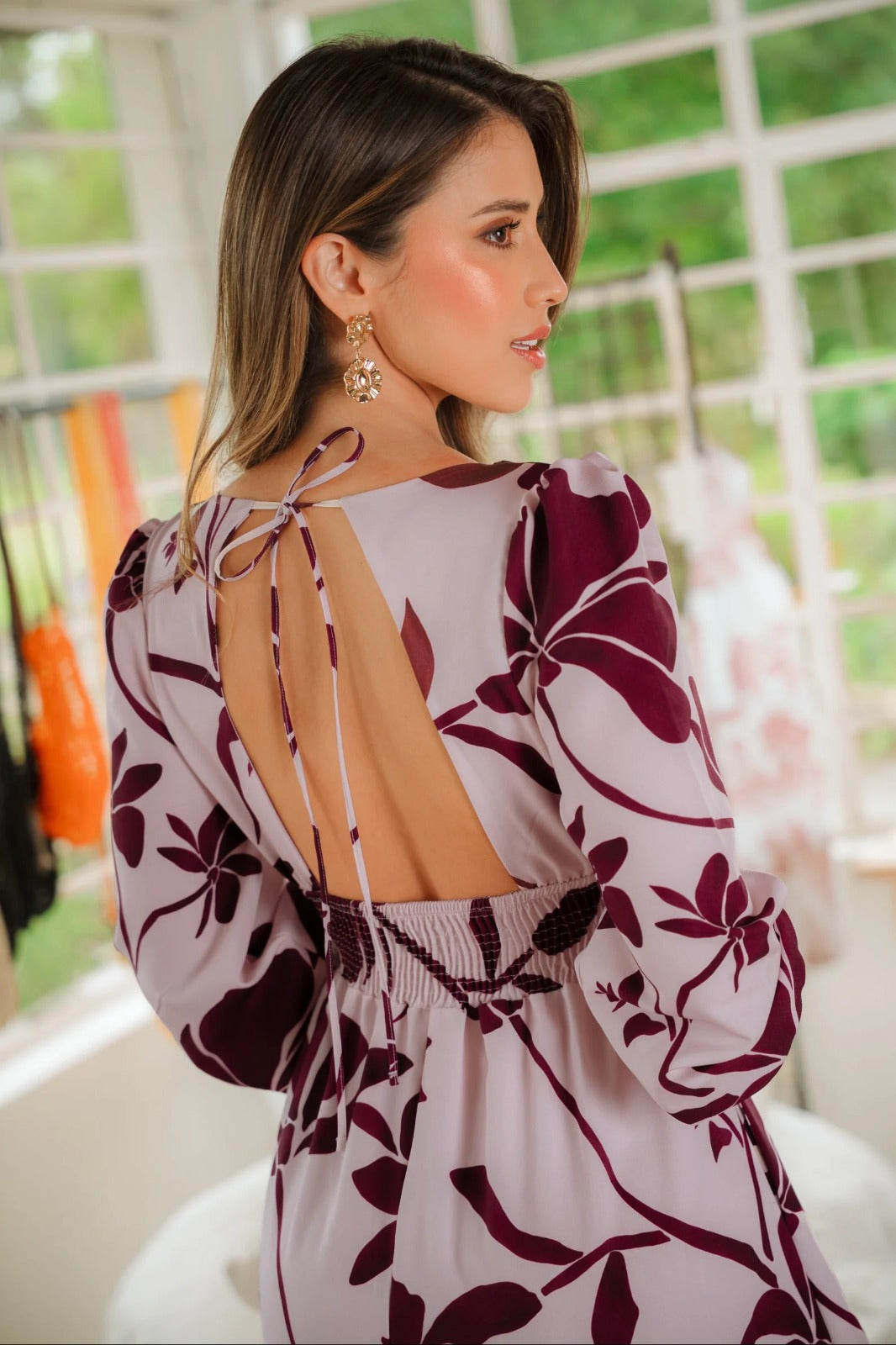 Vestido Mérida wine