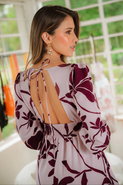 Vestido Mérida wine