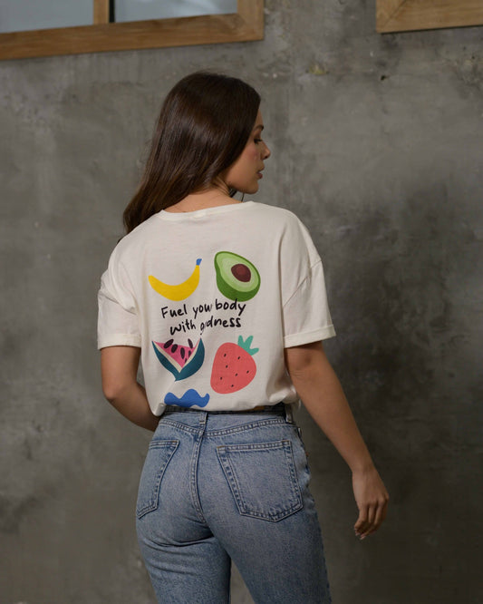 Camiseta Kila Fruits marfil