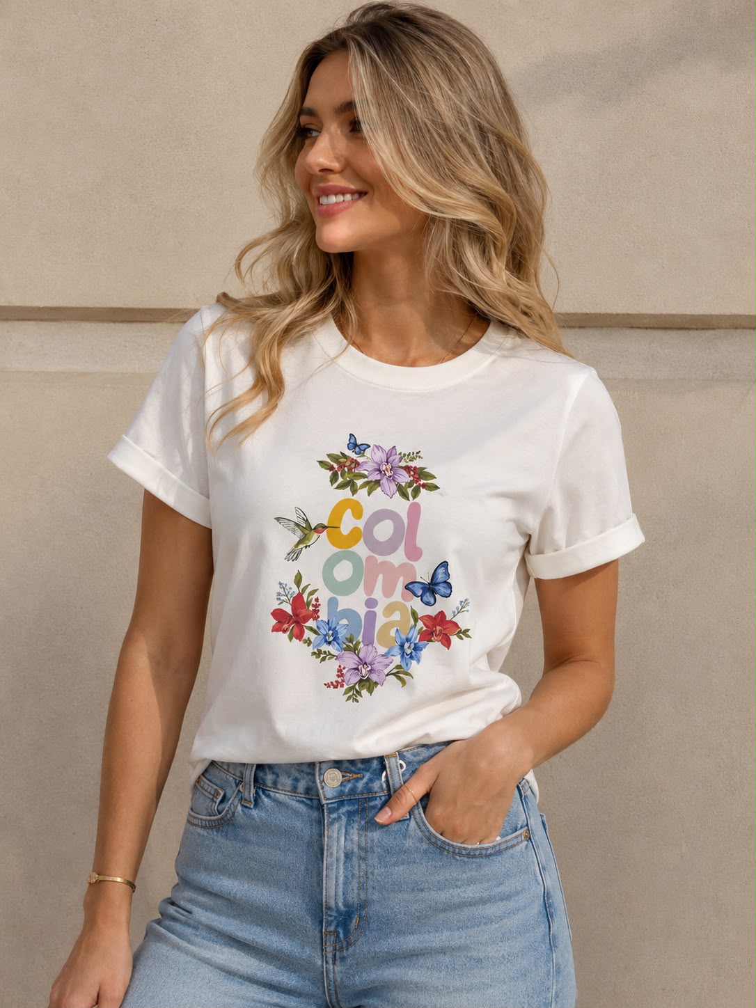 Camiseta Colombia Mariposas