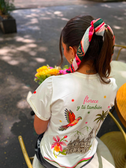 Camiseta Orquídea Blanca