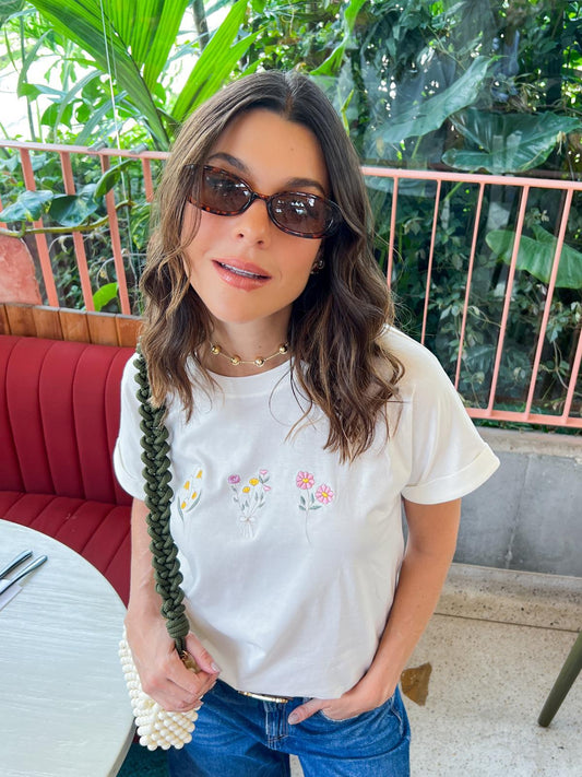 Blusa Jardín crudo