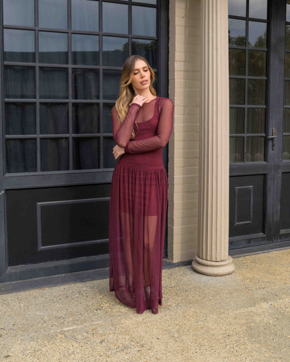 Vestido Iris Plane Vino