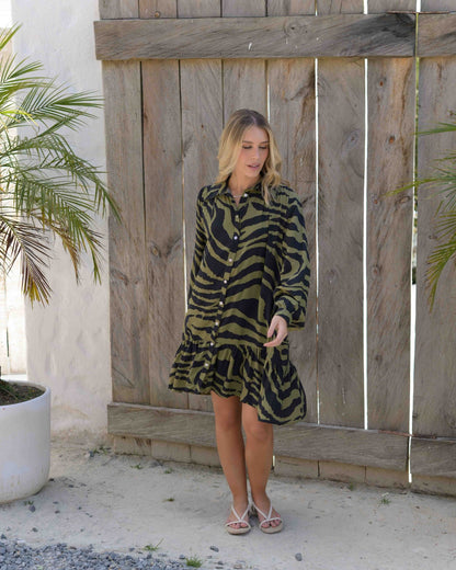 Vestido Yasmín Africa verde