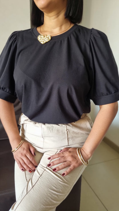 Blusa Pekín negra
