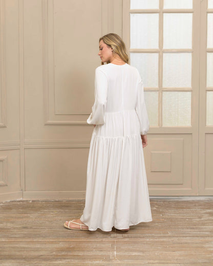 Vestido Eloísa Plane Marfil