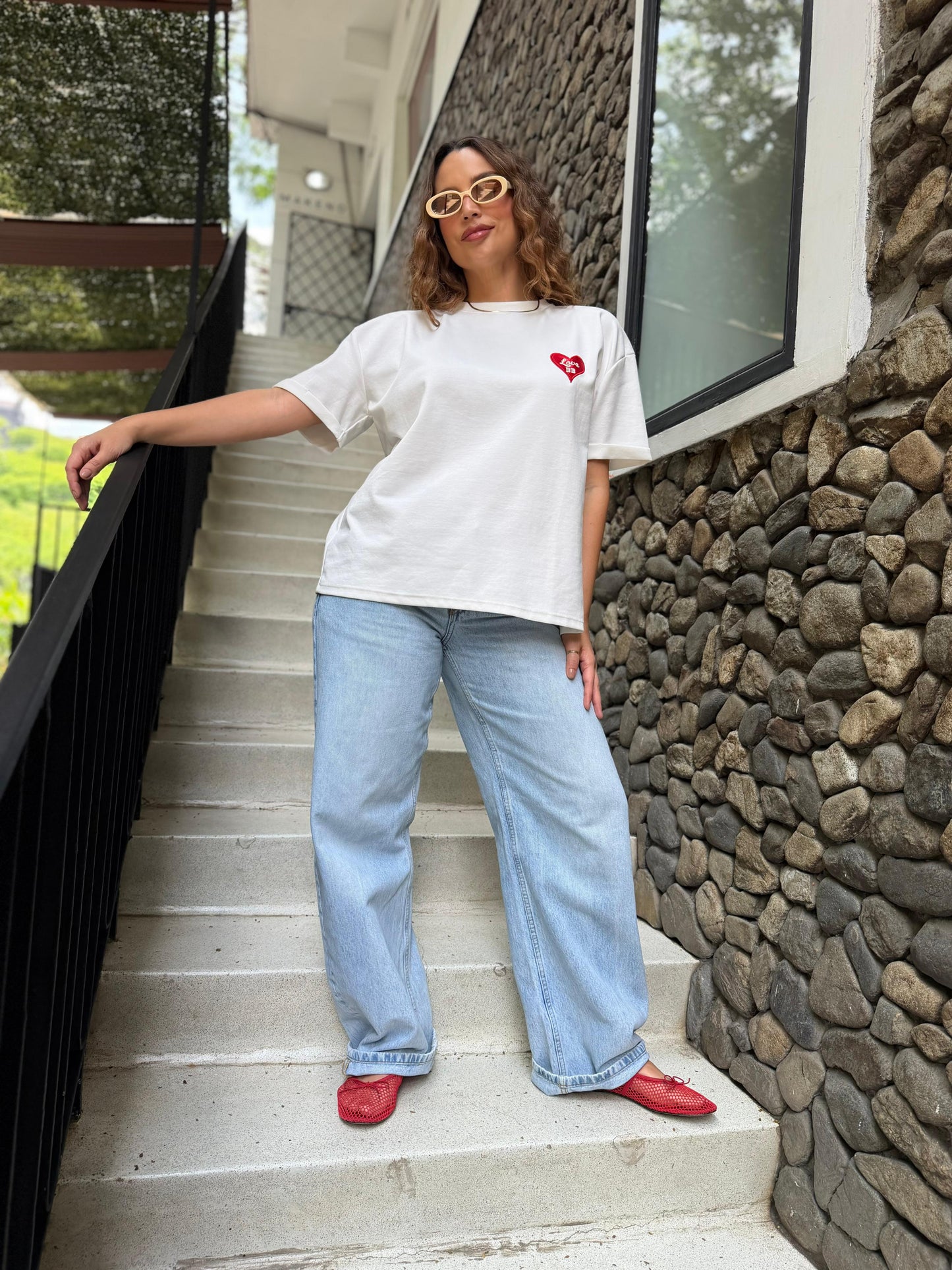 Camiseta Love Back crudo