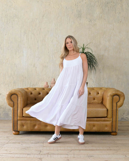 Vestido Cereza blanco