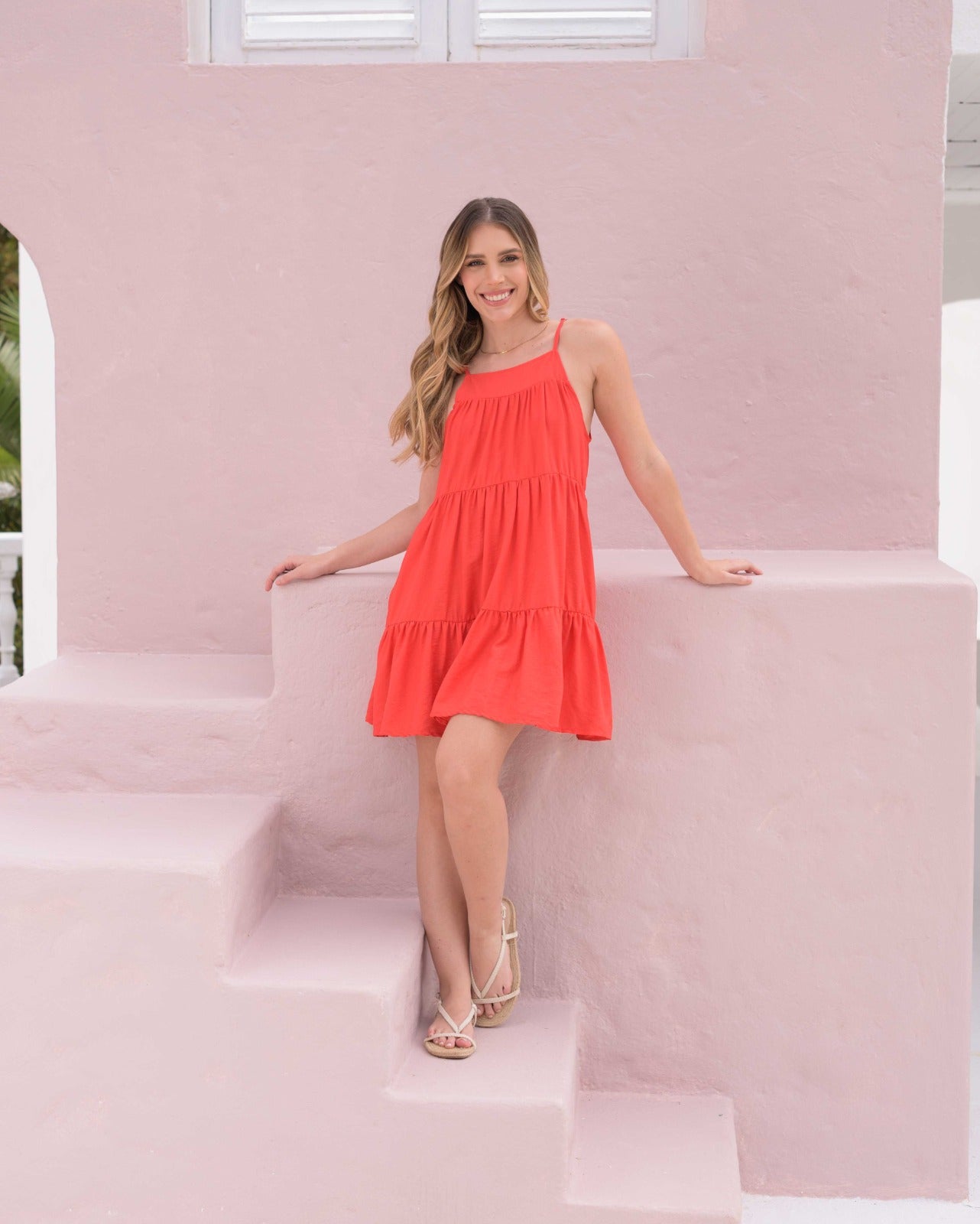 Vestido Alexa Plane red