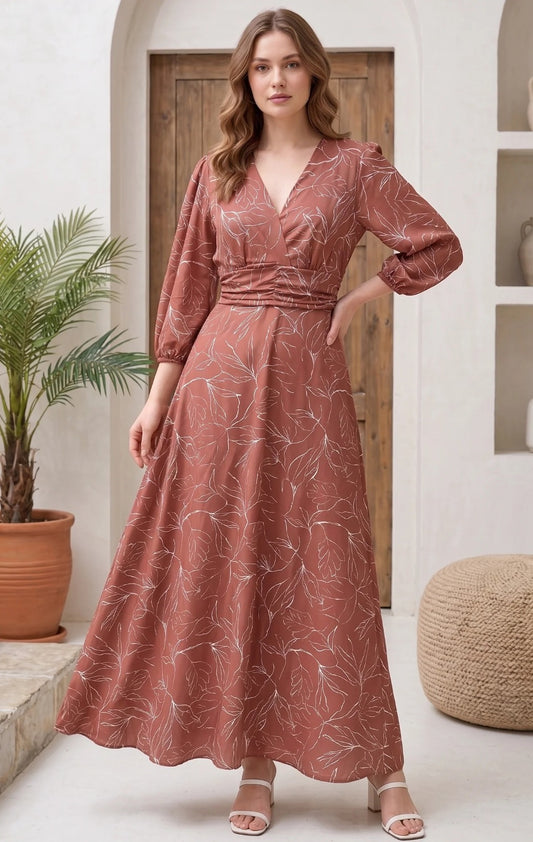 Vestido Marta café