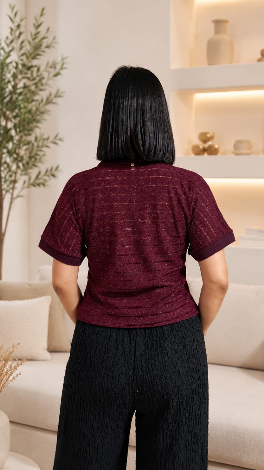 Blusa Ica vinotinto